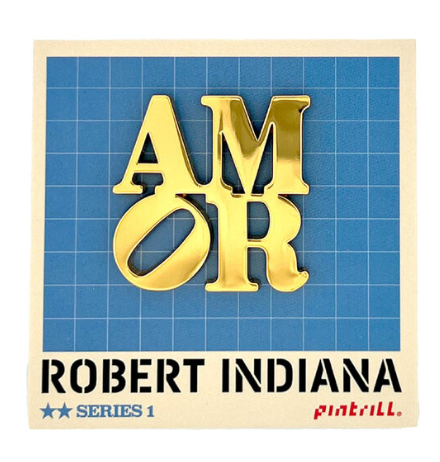 Robert Indiana AMOR Pin