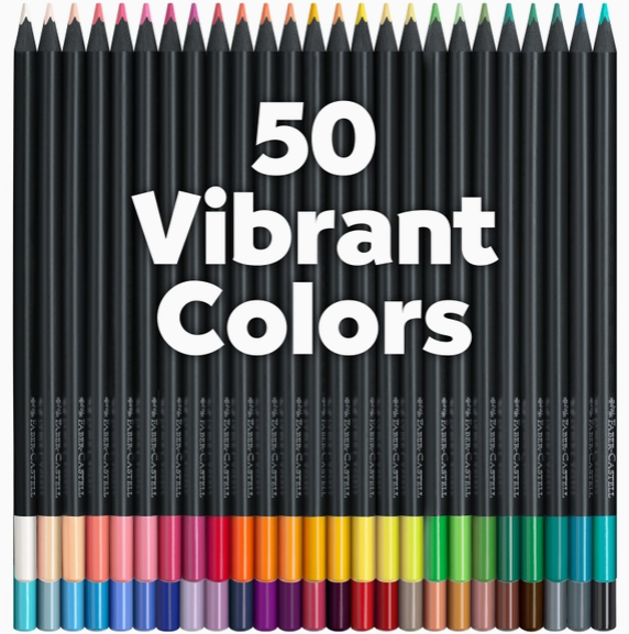 Black Edition Colored Pencils: Box of 50