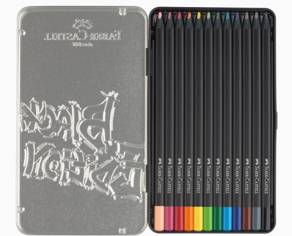 Black Edition Colored Pencils: Tin of 12