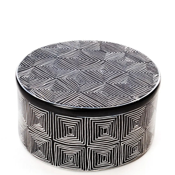 Segou Squares Mudcloth Soapstone Desktop Boxes