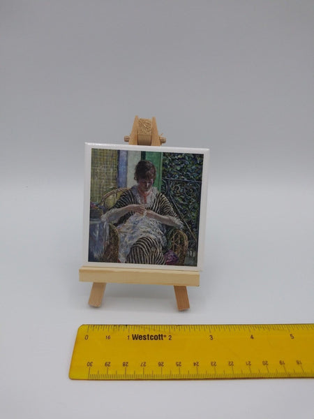 Fridge Magnet Featuring On the Balcony by Frederick Carl Frieseke