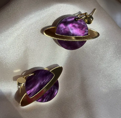 Studio Nena Purple Planet Earrings