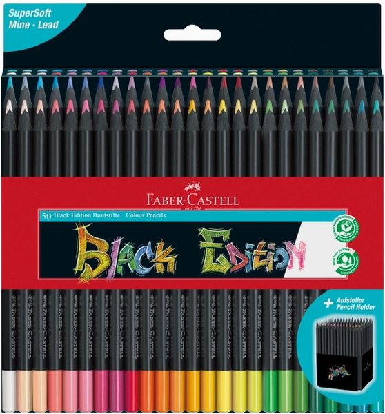 Black Edition Colored Pencils: Box of 50