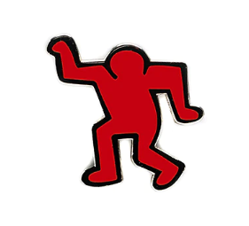 Keith Haring Dancing Man Pin