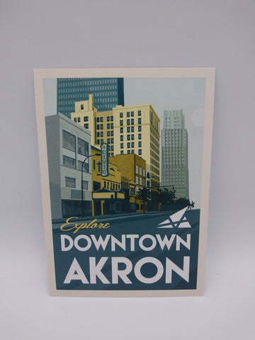 Postcard Set of 12 Downtown Akron