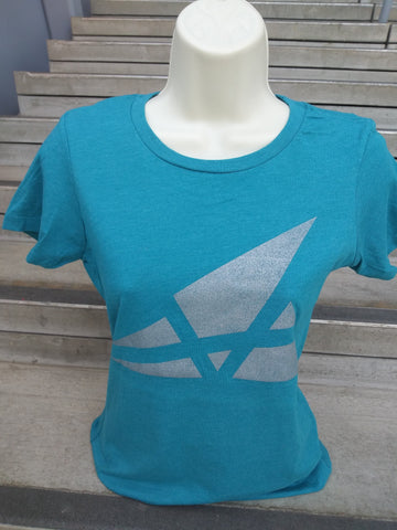 Akron Art Museum Logo T-Shirt - Womens, Turquoise